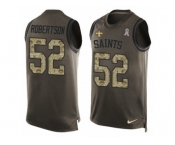 Men's Nike New Orleans Saints #52 Craig Robertson Limited Green Salute to Service Tank Top NFL Jersey