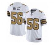 Men's Nike New Orleans Saints #56 Michael Mauti Limited White Rush NFL Jersey