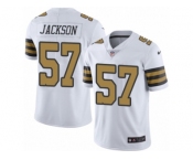 Men's Nike New Orleans Saints #57 Rickey Jackson Limited White Rush NFL Jersey