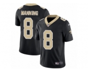 Men's Nike New Orleans Saints #8 Archie Manning Vapor Untouchable Limited Black Team Color NFL Jersey
