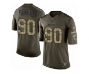 Men's Nike New Orleans Saints #90 Nick Fairley Limited Green Salute to Service NFL Jersey