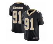 Men's Nike New Orleans Saints #91 Trey Hendrickson Vapor Untouchable Limited Black Team Color NFL Jersey