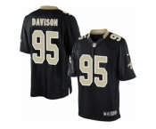 Men's Nike New Orleans Saints #95 Tyeler Davison Limited Black Team Color NFL Jersey