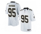 Men's Nike New Orleans Saints #95 Tyeler Davison Limited White NFL Jersey