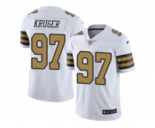Men's Nike New Orleans Saints #97 Paul Kruger Limited White Rush NFL Jersey