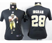 nike women nfl jerseys new orleans saints #28 ingram black[portrait fashion]
