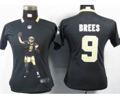 nike women nfl jerseys new orleans saints #9 brees black[portrait fashion]