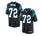 Youth Nike Carolina Panthers #72 Taylor Moton Limited Black Team Color NFL Jersey