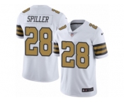 Youth Nike New Orleans Saints #28 C.J. Spiller Limited White Rush NFL Jersey