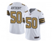 Youth Nike New Orleans Saints #50 Stephone Anthony Limited White Rush NFL Jersey
