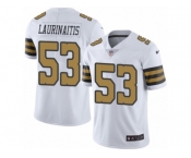 Youth Nike New Orleans Saints #53 James Laurinaitis Limited White Rush NFL Jersey