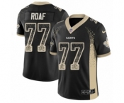 Youth Nike New Orleans Saints #77 Willie Roaf Limited Black Rush Drift Fashion NFL Jersey