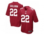 Men Nike New York Giants #22 Wayne Gallman Game Red Alternate NFL Jersey