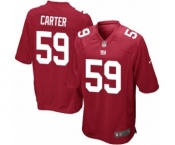 Men's Nike New York Giants #59 Lorenzo Carter Game Red Alternate NFL Jersey