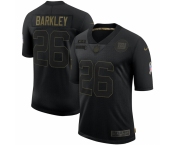 Men New York Giants #26 Saquon Barkley Nike 2020 Salute To Service Limited Jersey Black