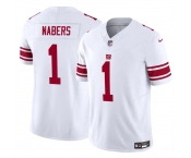 Men's New York Giants #1 malik nabers white vapor untouchable limited stitched jersey