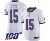Men's New York Giants #15 Golden Tate III Limited White Rush Vapor Untouchable 100th Season Football Jersey