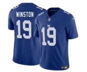 Men's New York Giants #19 Jameis Winston Blue 2025 F.U.S.E. Vapor Untouchable Limited Football Stitched Jersey