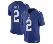 Men's New York Giants #2 Drew Lock Blue Vapor Untouchable Limited Football Stitched Jersey