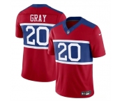 Men's New York Giants #20 Eric Gray Century Red Alternate Vapor F.U.S.E. Limited Football Stitched Jersey
