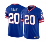 Men's New York Giants #20 Eric Gray Royal Throwback Vapor Untouchable Limited Football Stitched Jersey