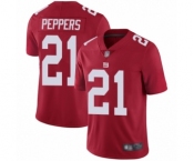 Men's New York Giants #21 Jabrill Peppers Red Alternate Vapor Untouchable Limited Player Football Jersey