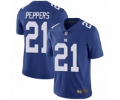 Men's New York Giants #21 Jabrill Peppers Royal Blue Team Color Vapor Untouchable Limited Player Football Jersey