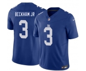 Men's New York Giants #3 Odell Beckham Jr Blue 2026 F.U.S.E. Vapor Untouchable Limited Football Stitched Jersey Men's New York Giants #3 Odell Beckham Jr Blue 2026 F.U.S.E. Vapor Untouchable Limited Football Stitched Jersey