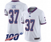 Men's New York Giants #37 Julian Love Limited White Rush Vapor Untouchable 100th Season Football Jersey