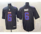 Men's New York Giants #6 Jaxson Dart Black Fashion Vapor Untouchable Limited Football Stitched Jersey Men's New York Giants #6 Jaxson Dart Black Fashion Vapor Untouchable Limited Football Stitched Jersey