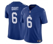 Men's New York Giants #6 Jaxson Dart Blue 2025 Draft F.U.S.E. Vapor Untouchable Limited Football Stitched Jersey