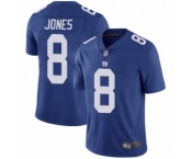 Men's New York Giants #8 Daniel Jones Royal Blue Team Color Vapor Untouchable Limited Player Football Jersey