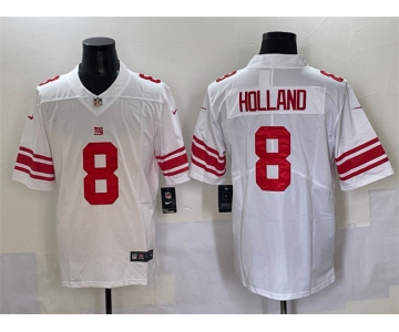 Men's New York Giants #8 Jevon Holland White 2025 Vapor Untouchable Limited Football Stitched Jersey