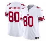 Men's New York Giants #80 Montrell Washington White 2025 F.U.S.E. Vapor Untouchable Limited Football Stitched Jersey