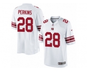 Men's Nike New York Giants #28 Paul Perkins Limited White NFL Jersey