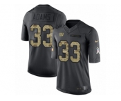 Men's Nike New York Giants #33 Andrew Adams Limited Black 2016 Salute to Service NFL Jersey