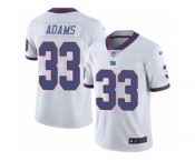 Men's Nike New York Giants #33 Andrew Adams Limited White Rush NFL Jersey