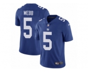 Men's Nike New York Giants #5 Davis Webb Vapor Untouchable Limited Royal Blue Team Color NFL Jersey