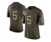 Men's Nike New York Giants #5 Robbie Gould Limited Green Salute to Service NFL Jersey