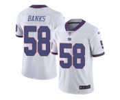 Men's Nike New York Giants #58 Carl Banks Limited White Rush NFL Jersey