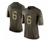 Men's Nike New York Giants #6 Logan Thomas Limited Green Salute to Service NFL Jersey