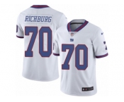 Men's Nike New York Giants #70 Weston Richburg Limited White Rush NFL Jersey