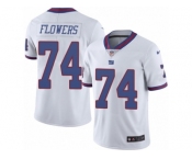 Men's Nike New York Giants #74 Ereck Flowers Limited White Rush NFL Jersey