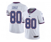 Men's Nike New York Giants #80 Victor Cruz Limited White Rush NFL Jersey