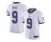 Men's Nike New York Giants #9 Brad Wing Limited White Rush NFL Jersey
