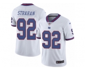 Men's Nike New York Giants #92 Michael Strahan Limited White Rush NFL Jersey