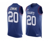 Nike New York Giants #20 Janoris Jenkins Royal Blue Team Color Men's Stitched NFL Limited Tank Top Jersey