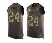 Nike New York Giants #24 Eli Apple Green Men's Stitched NFL Limited Salute To Service Tank Top Jersey