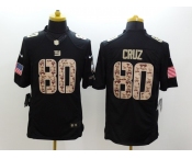 nike nfl jerseys new york giants #80 cruz black[salute to service limited]
