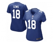 Women Nike New York Giants #18 Roger Lewis Game Royal Blue Team Color NFL Jersey